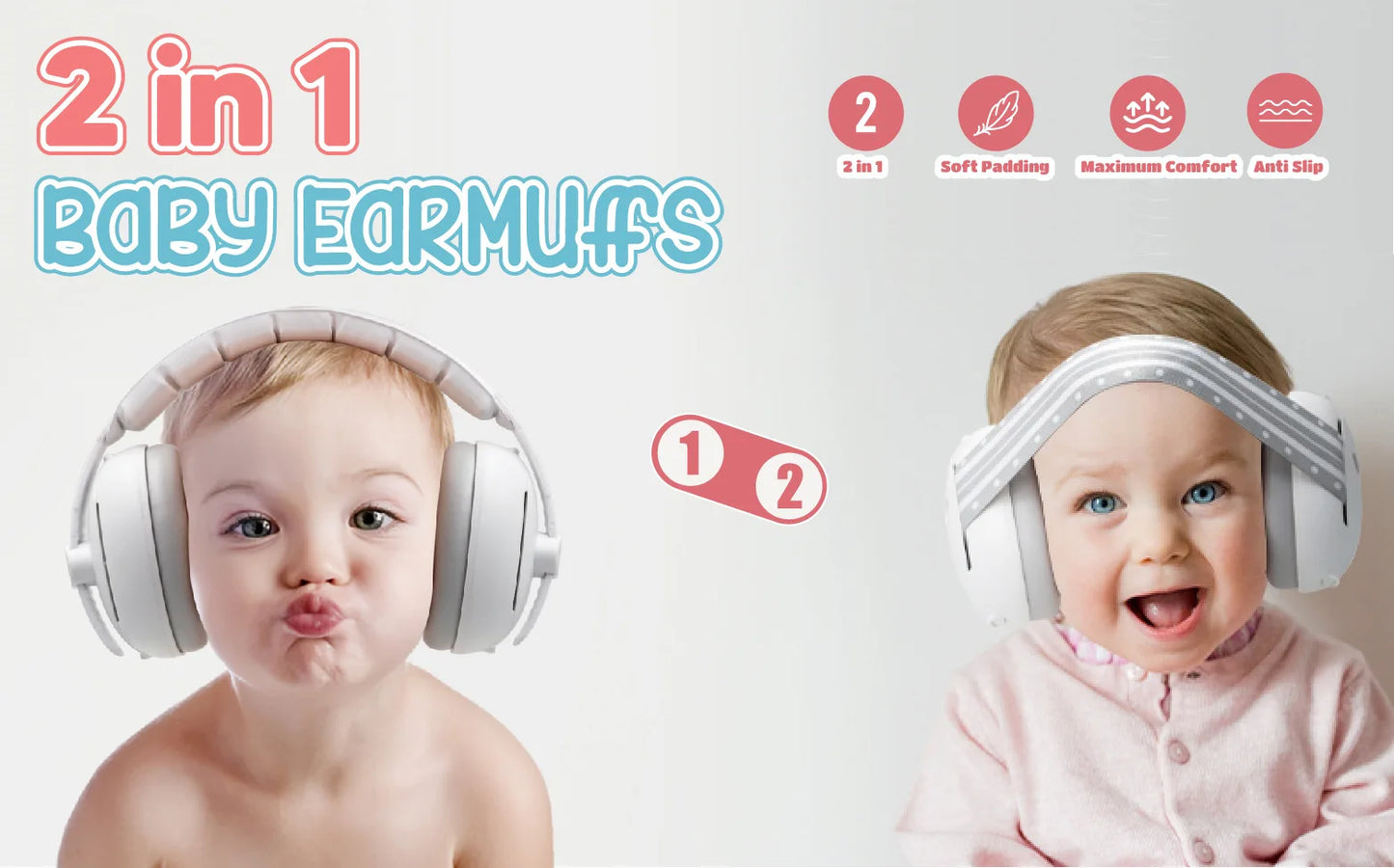Baby Earmuffs Noise Reduction- 2 in 1